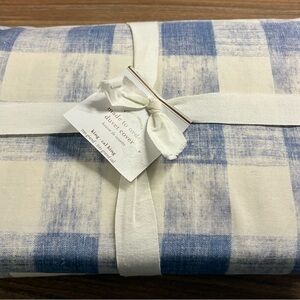 Blue and White Plaid Duvet Cover